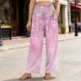 thumbnail image 2 of Amzcrzy Wide Leg pants Women 2026 Floral Print Cotton Linen Womens Trouser Pants Loose Fit Casual Summer Palazzo Pants Breathable High Waisted Lounge Pants Women with Pockets for Vacation Daily, 2 of 7