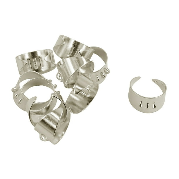 10 Piezas Ajustables Anillos Base de Anillos en Blanco para Fabricación de Joyas Blanco K