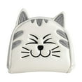 thumbnail image 1 of koolsoo Couvre-Têtes de Club de Golf Maillé Putter Motif Chat Accessoires Putter Queue Couvre-Tête Demi-Cercle Blanc, 1 of 9