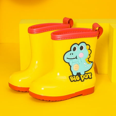 

nsendm Waterproof Dinosaur Rain Boots Shoes Infants Children Cartoon Girls Boys Baby Baby Toddler Girl Shoes Size 8 Yellow 2.5 Years
