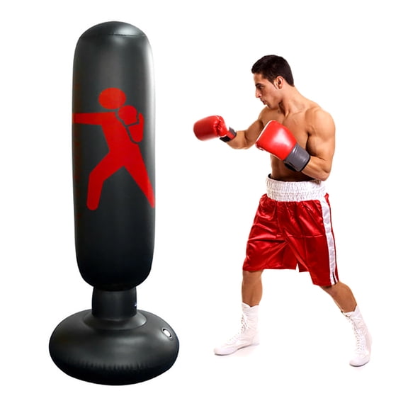 Willstar 160cm Inflatable Stress Punching Tower Bag Free Standing Water Boxing Training Column