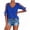 Navy, variant on Summer V-neck Women Solid Color Off Shoulder Casual Shirt Bownot Blouse Tops
