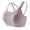 Purple, variant on Women's Cross Back Sports Bra No Underwire Push Up Seamless Wireless Padded Strappy Medium Support Yoga Bra (L, Gray)
