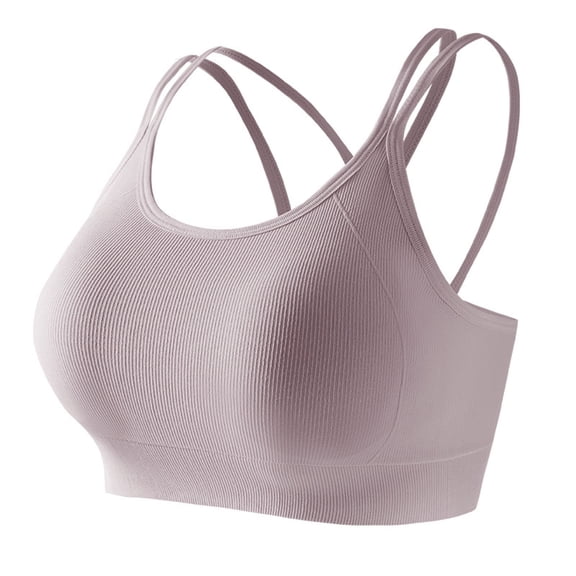 Seamless Yoga Bra Women Solid Color Halter Back Shaping Wireless Sports Bra with Pads