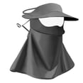thumbnail image 2 of Eoperou Summer Sun Hat with Face Guard Foldable Beach Hat Solid Color Ice Silk Sun Breathable Quick Drying Hat, 2 of 7