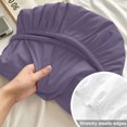 thumbnail image 4 of King Size Fitted Sheet Set - Pure Lilac Gray 3 Piece Bedding Sets 16" Deep Pocket Fitted Sheet with 2 Pillowcases, Contemporary Solid Color Minimalist Art Brushed Microfiber Hotel Luxury Bed Sheets, 4 of 9