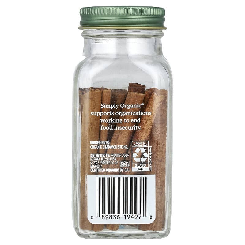 Simply Organic, Cinnamon Sticks, 1.13 oz Pack of 2