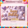 thumbnail image 3 of Decorative Design Banner Light Purple Balloon Cake Decoration Celebration Banner for Birthday Party Photo Shoot Event Decoration, 3 of 9