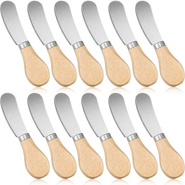 12 Pieces Cheese Spreader Cheese Butter Spreader Stainless Steel Butter Spreader Knives with