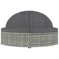 thumbnail image 3 of vidaXL Patio Bed Outdoor Double Chaise Lounge Bed with Cushion Poly Rattan, 3 of 22