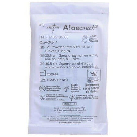 Aloetouch 12'' Powder-Free Nitrile Exam Gloves Green, Small, 200 Count