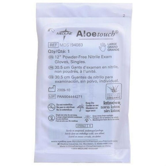 Aloetouch 12'' Powder-Free Nitrile Exam Gloves Green, Small, 200 Count