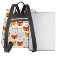 thumbnail image 3 of Disketp Cute Fox with Heart Mochila de Cuero para Mujer, Bolso de Espalda Antirrobo con Estilo para Viaje, Trabajo y Uso Diario, 3 of 4