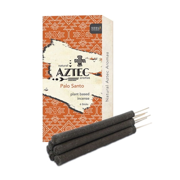 AZTEC 6pc Hand Rolled Resin Incense Sticks Long Lasting for Yoga Meditation Relaxation Aromatherapy Cleansing and Purification | Palo Santo