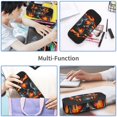 thumbnail image 5 of Qekee Flame Metal Skull print Large Pencil Case, Aesthetic Pen Pouch with Big Capacity,Portable Stationery Bag for Office Organizer Aesthetic Pencil Cases, 5 of 5