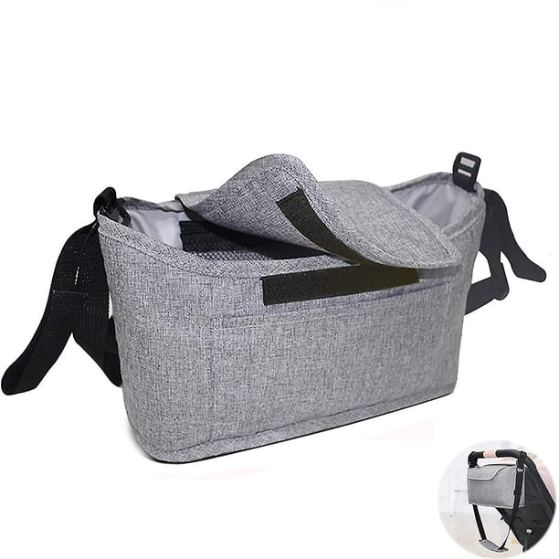 Organizador de cochecito, bolso universal para cochecito de bebé con hombro libremente ajustable
