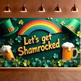 thumbnail image 7 of St Patricks Day Decoration Shamrock Beer Mug Green Hat Backdrop Banner Party Supplies Photography Props Festive Celebrations Bar Decor Holiday Fun, 7 of 7