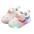 thumbnail image 7 of Rotm Light Shoes for Ki'ds Light up Toddler Shoes Kids Light Up Shoes Toddler Boys Breathable Led Flashing Sneakers Orange,11, 7 of 7