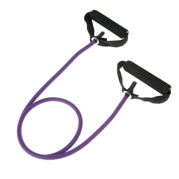 1 pieza de bandas elásticas de resistencia para ejercicios de yoga, con asas de anclaje para puerta (morado).