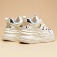 thumbnail image 3 of Chunky Platform Sneakers for Women,Cute Fashion Walking Dad Shoes,2.7 Inch Black And White, 3 of 7