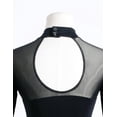 thumbnail image 4 of Ballet Dance Leotards for Women Long Sleeve Black Gymnastics Bodysuit, A Size up, 4 of 6
