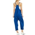 thumbnail image 3 of Womens Jumpers and Rompers Solid Color Casual Pocket Strap Jumpsuit Pantsuits Bodysuit, 3 of 5