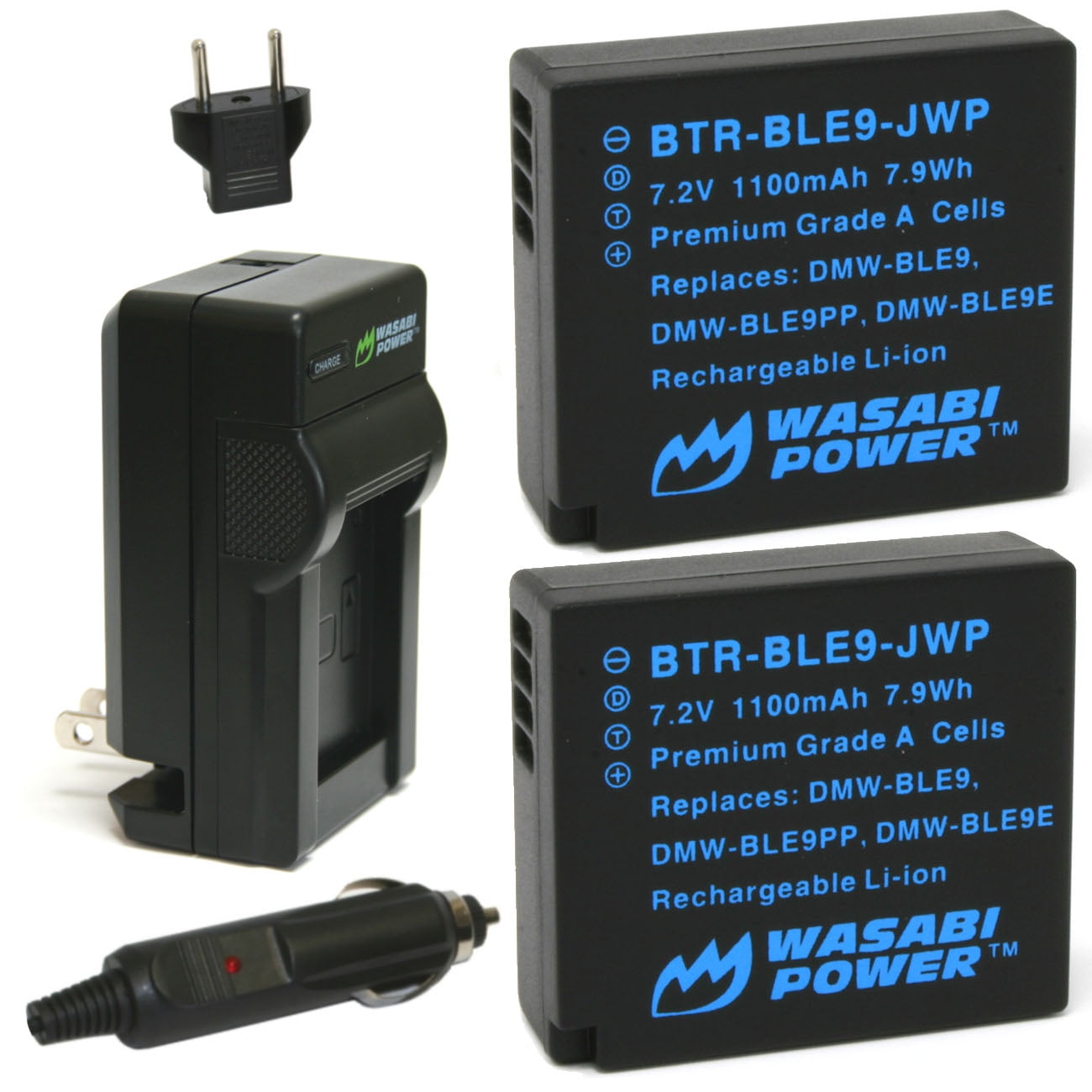 Wasabi Power Battery (2Pack) and Charger for Leica BPDC15