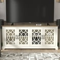 thumbnail image 4 of Raccon 68.2 in. Ivory with Knotty Oak Wide TV Stand Fits TV's up to 75 in., 4 of 5