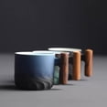 thumbnail image 5 of 80ml Ceramic Retro Coffee Cup Office Water Cup Filter Tea Mug Wooden Handle Coffee Mug Handmade Tea Coffee Cup Birthday Gift, 5 of 9