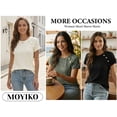 thumbnail image 5 of MOYIKO Short Sleeve Tunic Tops for Women Crew Neck Summer Shirts Business Blouses Dressy Casual, 5 of 8