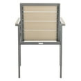 thumbnail image 4 of SAFAVIEH Beldan Outdoor Patio Stackable Chair, Taupe/Grey, Set of 2, 4 of 5