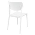 thumbnail image 3 of Pemberly Row Contemporary Indoor Outdoor Dining Chair in White, 3 of 8