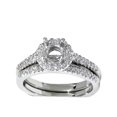 thumbnail image 2 of 1/4ct Pave Halo Diamond Mount Engagement Ring Setting, 2 of 2
