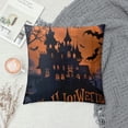 thumbnail image 2 of Qinduosi Happy Halloween Pillow Covers  and Black Pillow Covers Halloween Decoration for Living Room Sofa White, 2 of 5