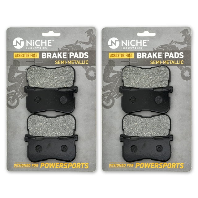 Niche Rear Brake Pad for Harley Davidson Freewheeler Semi-Metallic Motorcycle 2 Pack 519-KPA2518D