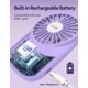 thumbnail image 3 of Ventilador de mano Aluan Mini Portátil USB Recargable Morado, 3 of 7
