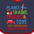 thumbnail image 4 of Inktastic Planes Trains Trucks and Toys Nothing Quite Like Little Boys Boys Baby Bib, 4 of 4