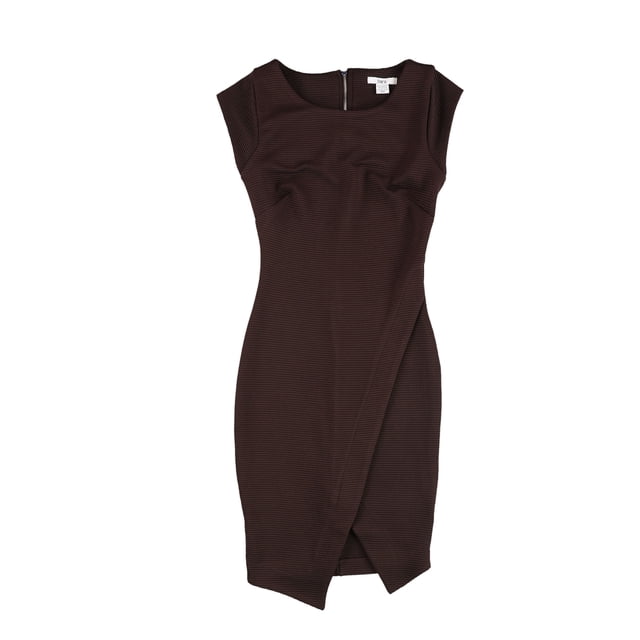 bar III Robe Fourreau Enveloppe Côtelée pour Femmes, Violet, Très Grand