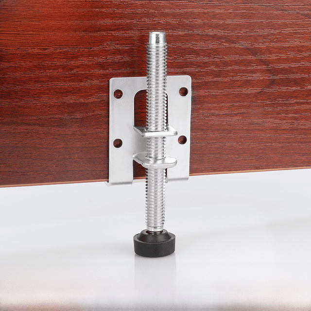Pie de escritorio de oficina ajustable para guardarropa para resolver terrenos irregulares, ajuste horizontal, patas de apoyo, tornillos de almohadilla de pie de montaje lateral para muebles