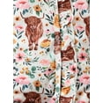 thumbnail image 4 of Infant Newborn Baby Girl Clothes Cowhead Printed Onesies Long Sleeve Ruffle Baby Footed Clothes Baby Clothes for Girls, 4 of 5