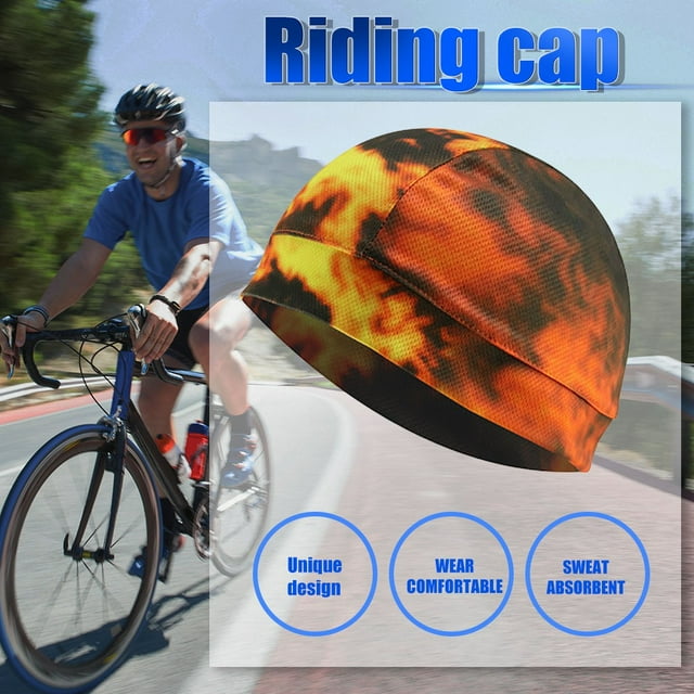 EGNMCR Helmet Lining Sweat Wicking Cap Running Cap Bike Cap 1 Piece Sports cap
