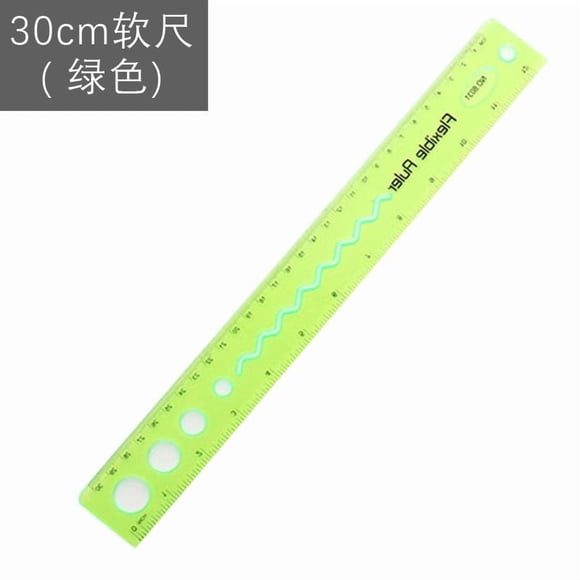 Todaioua 30cm/12inch Flexible Ruler, Rubber Plastic Ruler, Bendable Rulers, Shatterproof Straight Edge Ruler Soft Ruler for Home Study Office, Prizes Gift for Kids & Adults