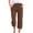 Brown, variant on Capris Pants for Women Cotton Linen Casual Summer Crop Pants Wide Leg Loose Drawstring Cropped Trousers with Pockets