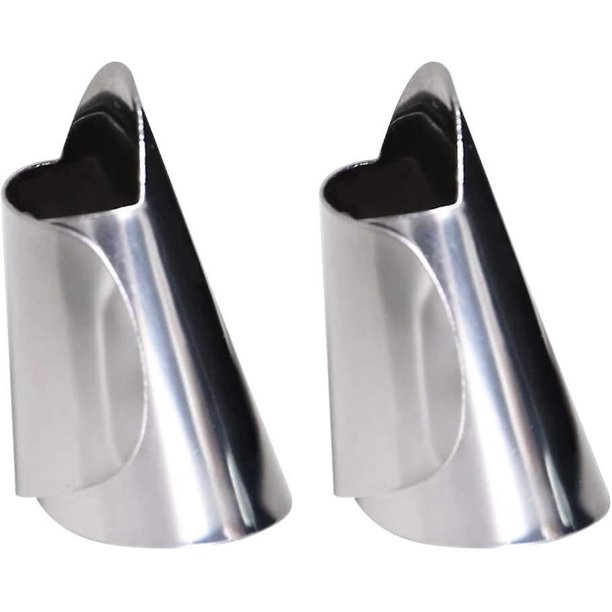 Stainless Steel Thumb Guard Finger Protector Guard Cutting Protector Avoid Hurting Finger Protector For Kitchen (silver)10pcs)