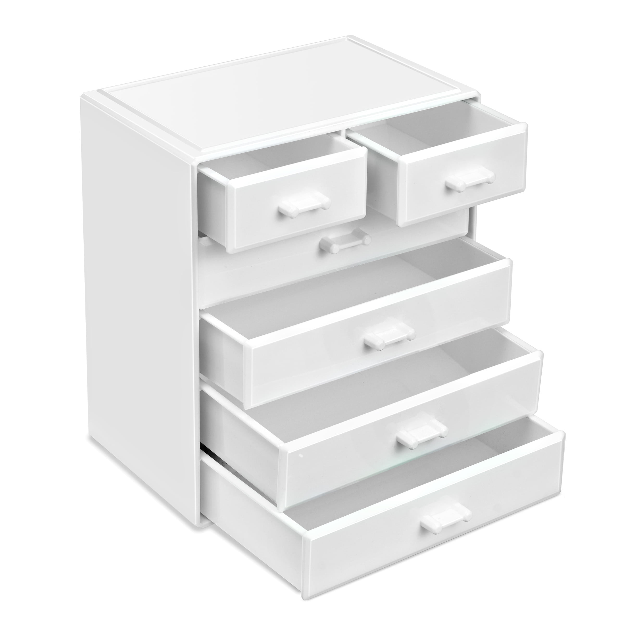 Sorbus Acrylic Makeup Organizer - Organization and Storage Case for Cosmetics Make Up & Jewelry - Large Makeup Organizer for Vanity, Bathroom, College Dorm, Closet, Desk (4 Large, 2 Small Drawers)