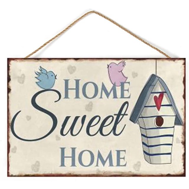 Home Sweet Home Sign Door Hanger Wall Sign Home Hanging Family