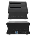 thumbnail image 4 of HDD Docking Station, USB3.0 External Hard Drive Docking Station Copy Function Plug And Play OTB One Click Backup  For 3.5in SSD For 2.5in SSD US Plug, 4 of 8