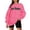 Hot Pink, variant on Vedolay Womens Sweatshirts 2023 Printed Crew Neck Long Sleeves Shirt with Pocket Coffee,L