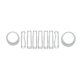 thumbnail image 4 of for Jeep - Wrangler JL Sport / Sports 9Pcs Car Front Grille Grill Mesh Grille Insert Kit Style Headlight Lamp Cover Trim, 4 of 5