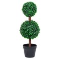 thumbnail image 3 of vidaXL Artificial Topiary Tree Faux Boxwood Ball with Pot Fake Plant Green 28", 3 of 24